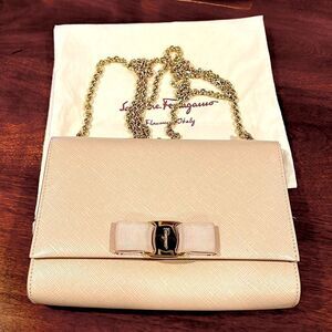 Salvatore Ferragamo Saffiano Miss Vara Mini Shoulder Bag